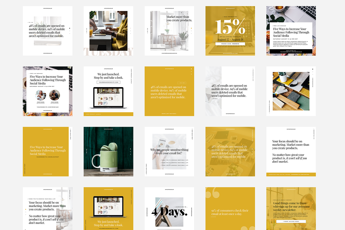 Infopreneur Minimal Social Pack, a Social Media Template by Providence Studio (Photo 5 of 5)