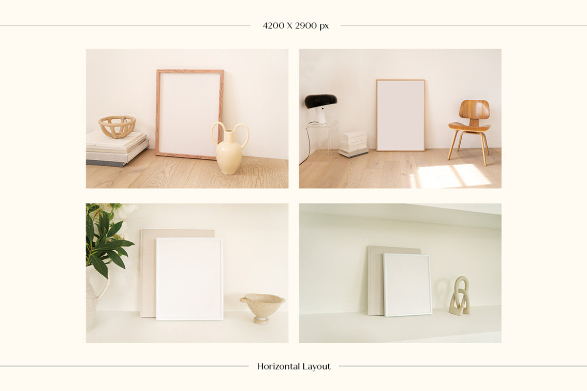 Interior Frame Mockup Bundle, a Print Template by LOPEstudio (Photo 4 of 11)