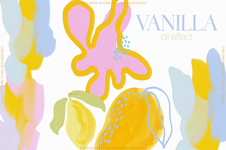 Vanilla Abstract || Oil Effect Set, a Wallpaper Graphic by nadispasibenko