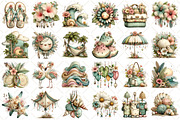 Whimsical Summer Boho Clipart, an Illustration by Black Bird Studio (Thumbnail 2 of 5)