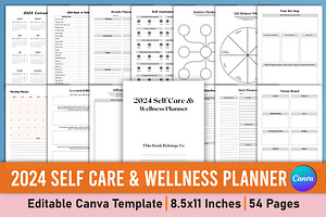 2024 Self Care & Wellness Planner