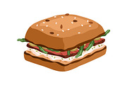 Sandwiches, toasts and burgers set, a Food Illustration by Good Studio (Thumbnail 13 of 21)