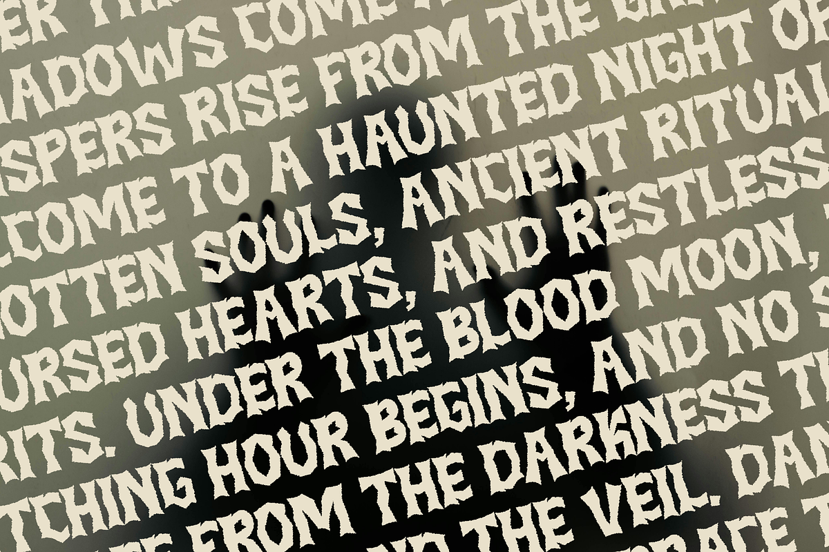 Skullwick - Horror Gothic Halloween, a Blackletter Font by Illushvara Design (Photo 10 of 12)