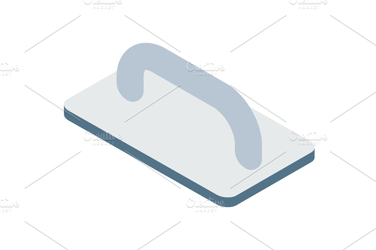 Plastering trowel tool vector icon, an Illustration by SiberianArt