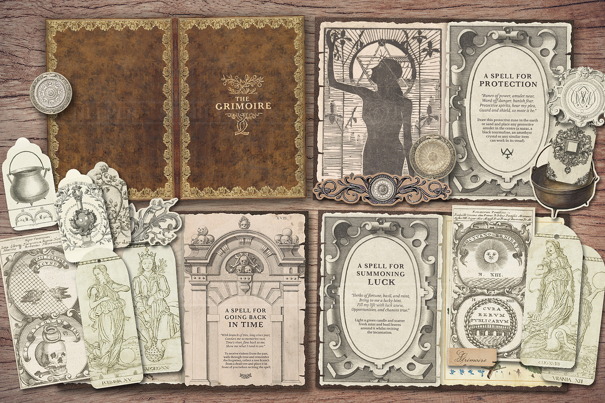 Grimoire Scrapbook Kit, a Decorative Illustration by Secret Helper (Photo 2 of 7)