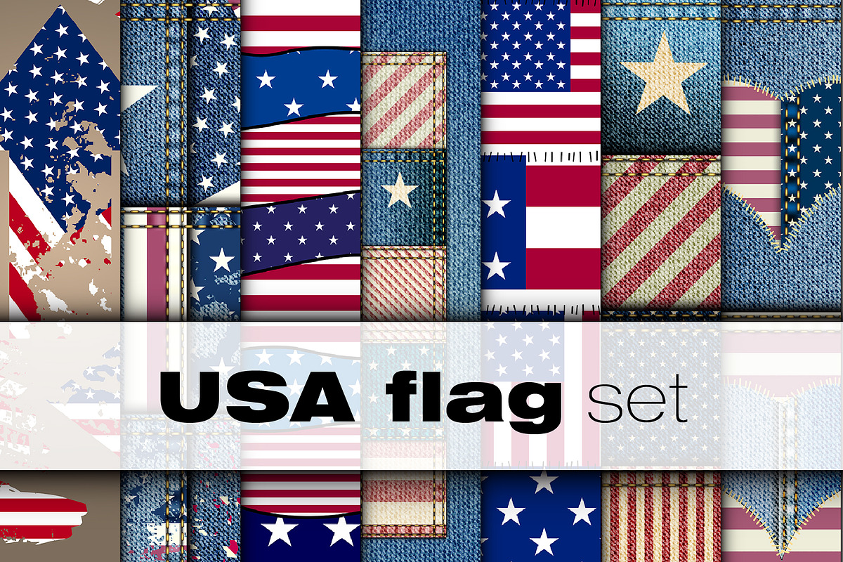 USA flag vector pattern