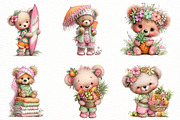 Whimsical Summer Bear Clipart, an Illustration by Designworld (Thumbnail 4 of 8)