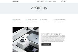 MiniStore ECommerce Store Template