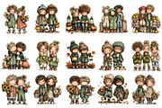 Autumn Kids PNG Clipart, a Seasonal Illustration by OK Design (Thumbnail 3 of 6)