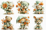Spring Teddy Bear Clipart Png, an Illustration by Craft Nest (Thumbnail 4 of 11)