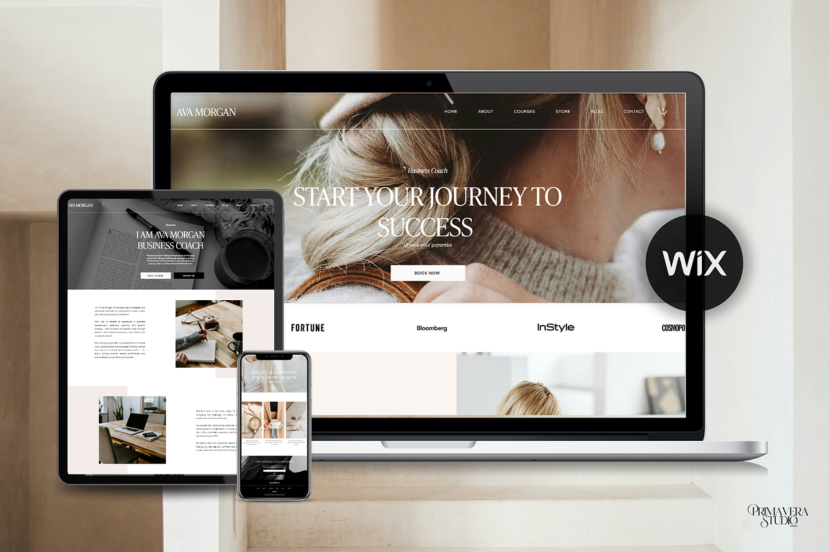 Wix Coaching Website Template, a Wix Template by Primavera Studio Design (Photo 8 of 10)