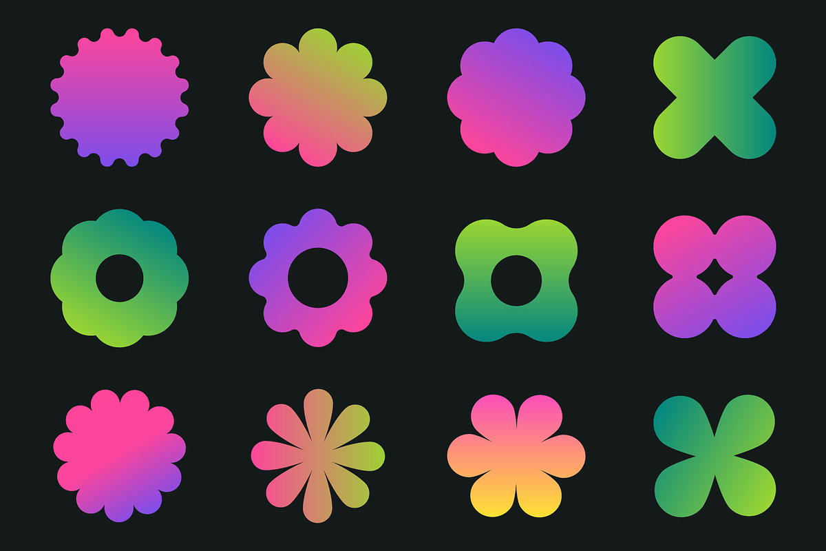 Abstract floral vector shapes, a Decorative Illustration by Torontotokio (Photo 7 of 7)