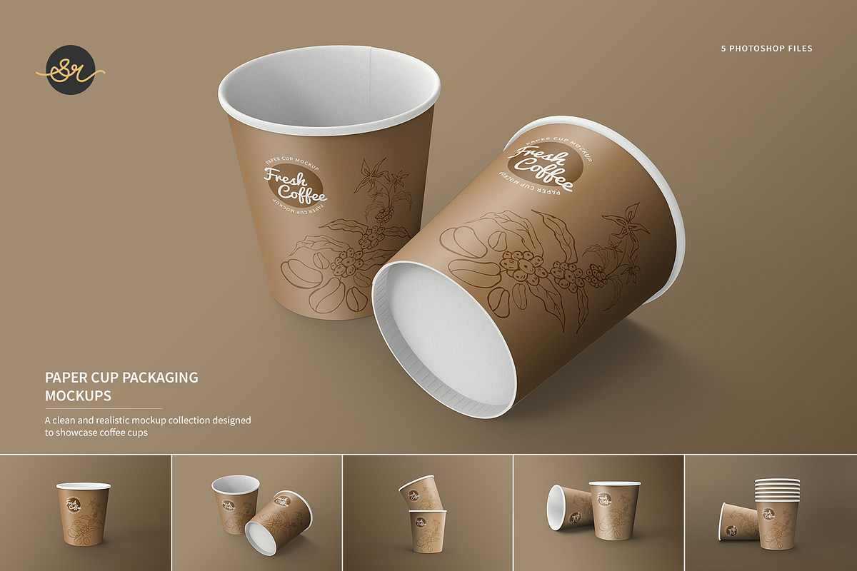Paper Cup Packaging Mockups, a Packaging Mockup by shaikerintu (Photo 1 of 15)