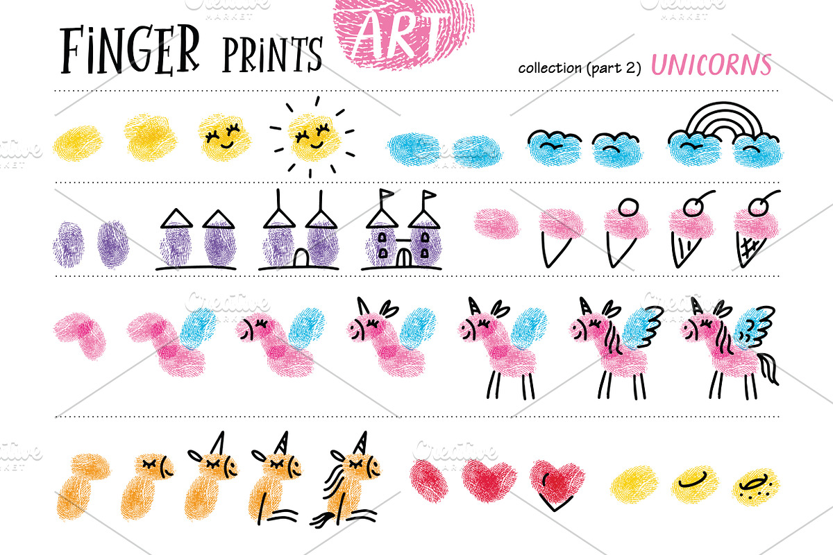 Finger prints ART (part 4), an Education Illustration by Alena Razumova (Photo 12 of 13)