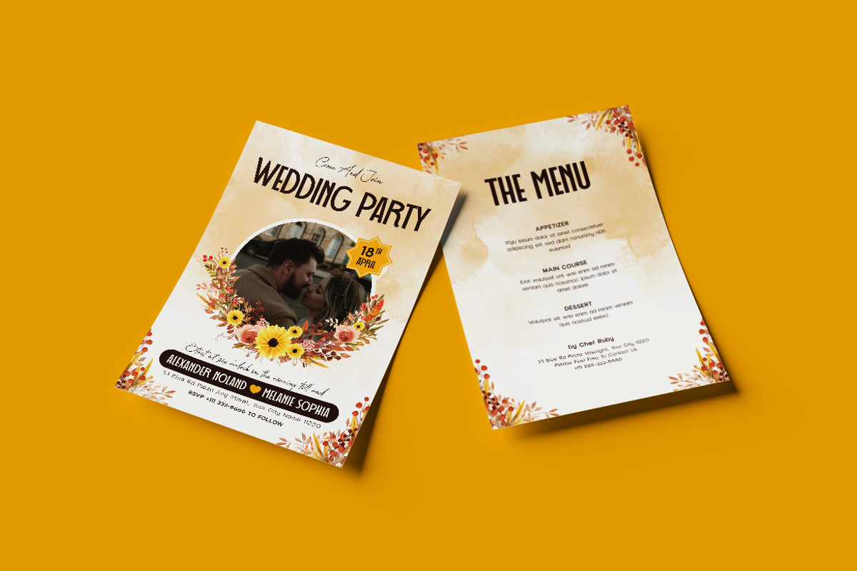 Brownie Wedding Invitation Template, an Invitation Template by dokudokunomi (Photo 2 of 4)