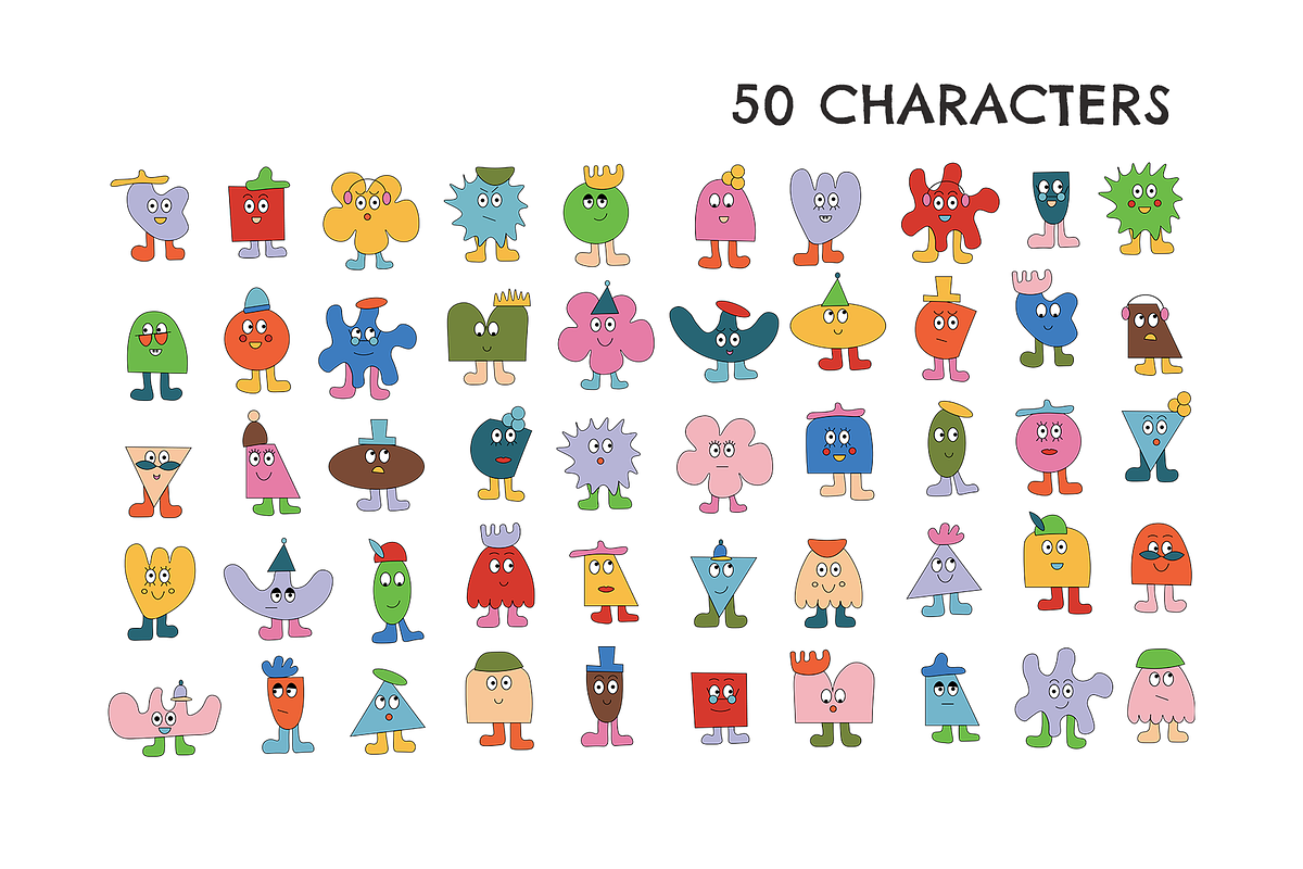 Abstract Characters Vector Bundle, a Person Illustration by melistudio (Photo 2 of 11)
