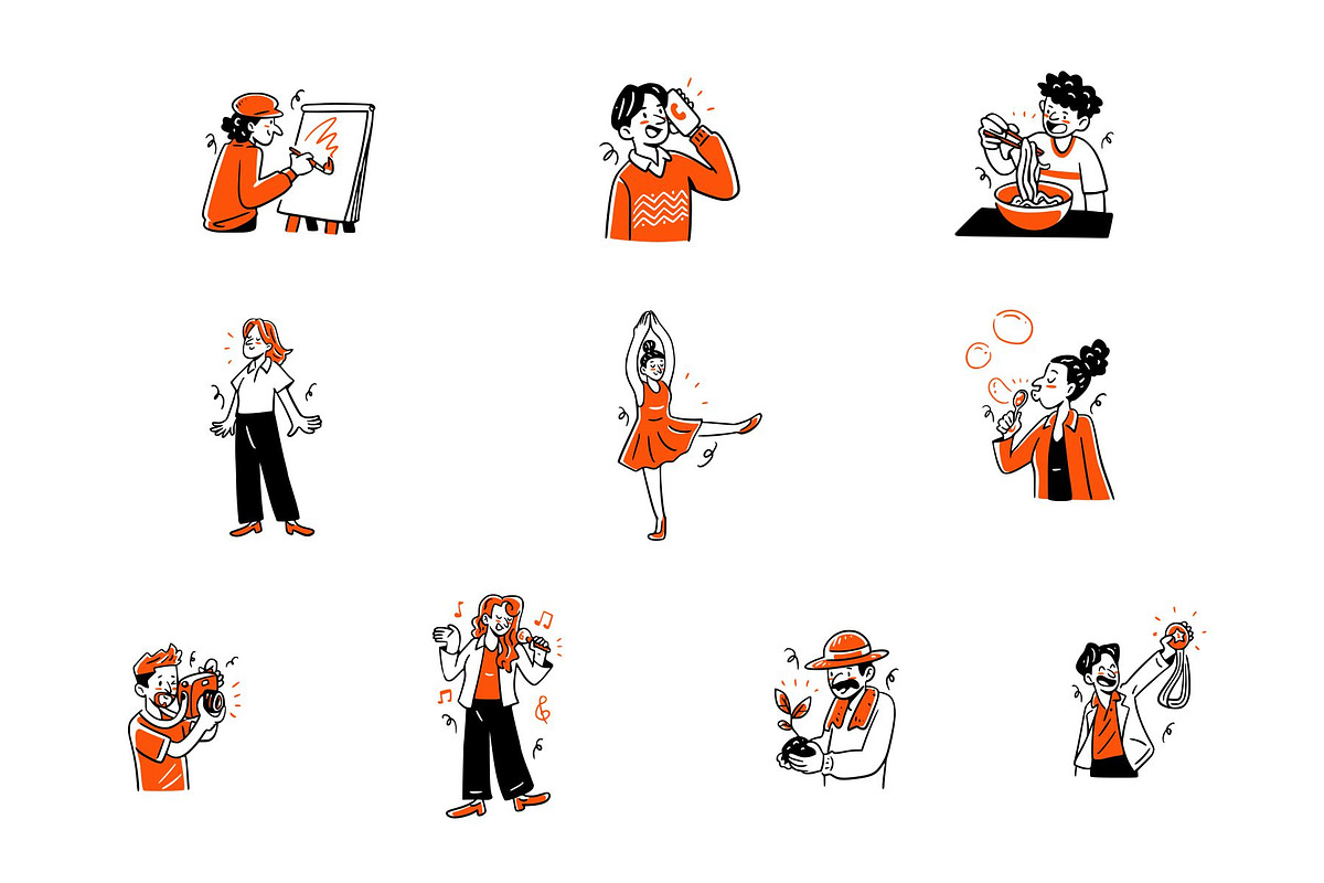 Character Activities Icon Doodle, an Object Graphic by SLAB! Design (Photo 3 of 3)