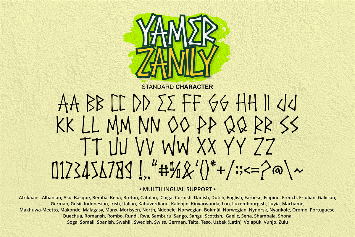 Yamer Zanily Font, a Handwritten Font by Mabhal Studio (Photo 9 of 10)