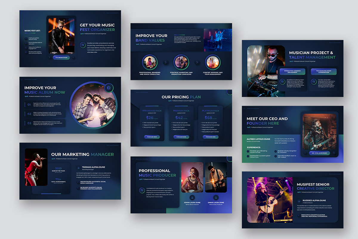Musifest Music Concert Powerpoint, a Presentation Template by kerismaker (Photo 5 of 10)