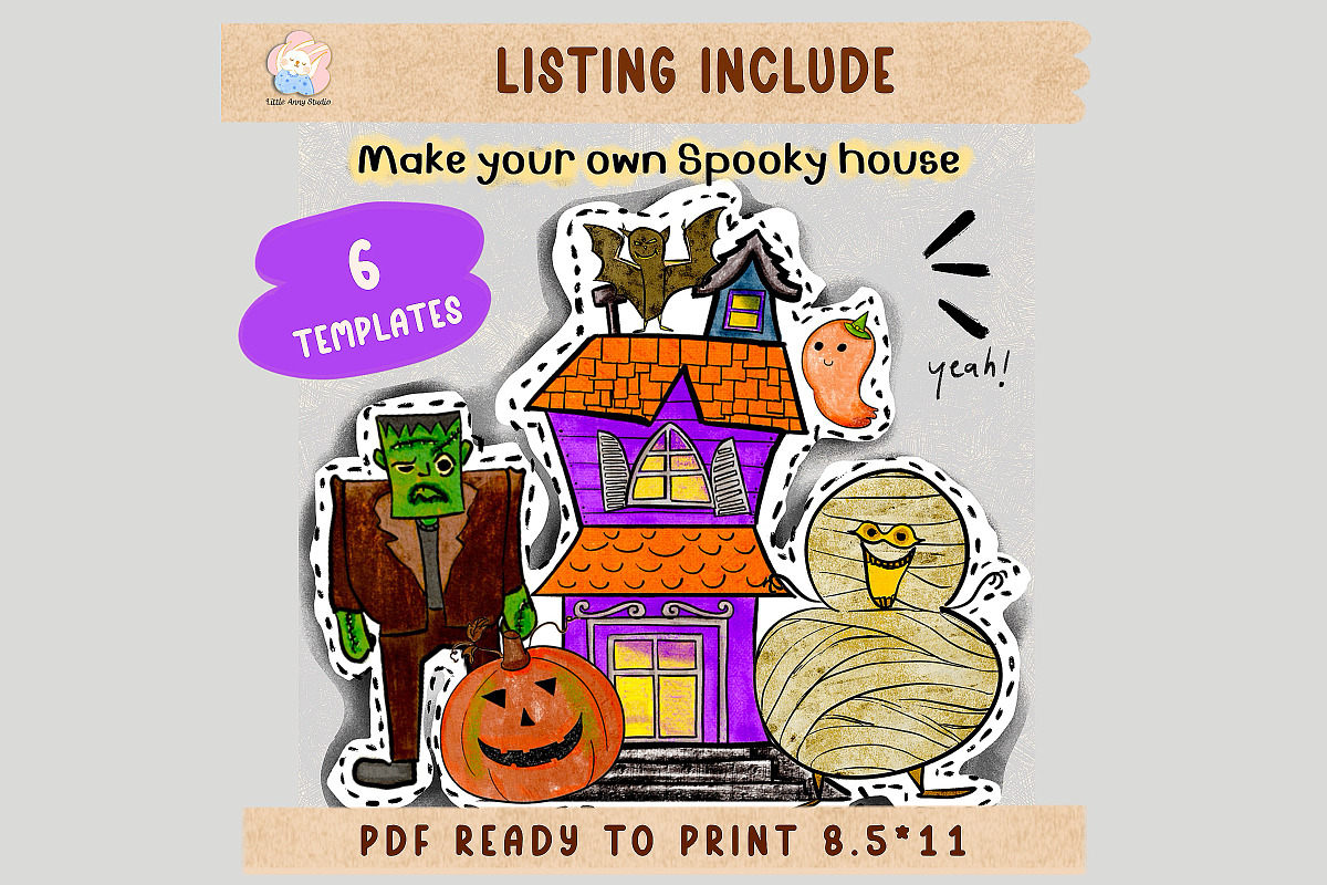 Halloween Classroom & Craft Bundle, a Seasonal Illustration by Annyillustration (Photo 11 of 11)