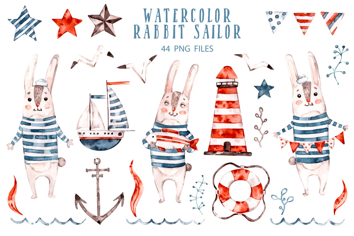 Nautical cute sea seamless patterns, a Pattern Graphic by UlitkaStudio (Photo 13 of 17)