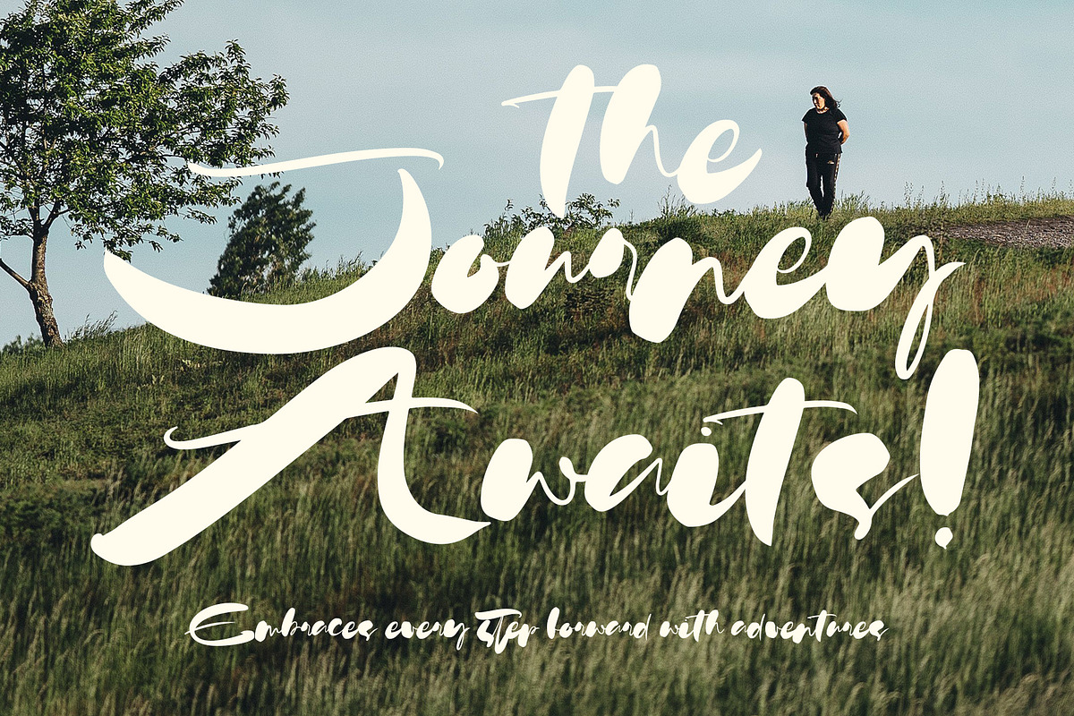 Bostania - Bold Brush Font, a Handwritten Font by Inviline.co (Photo 9 of 10)
