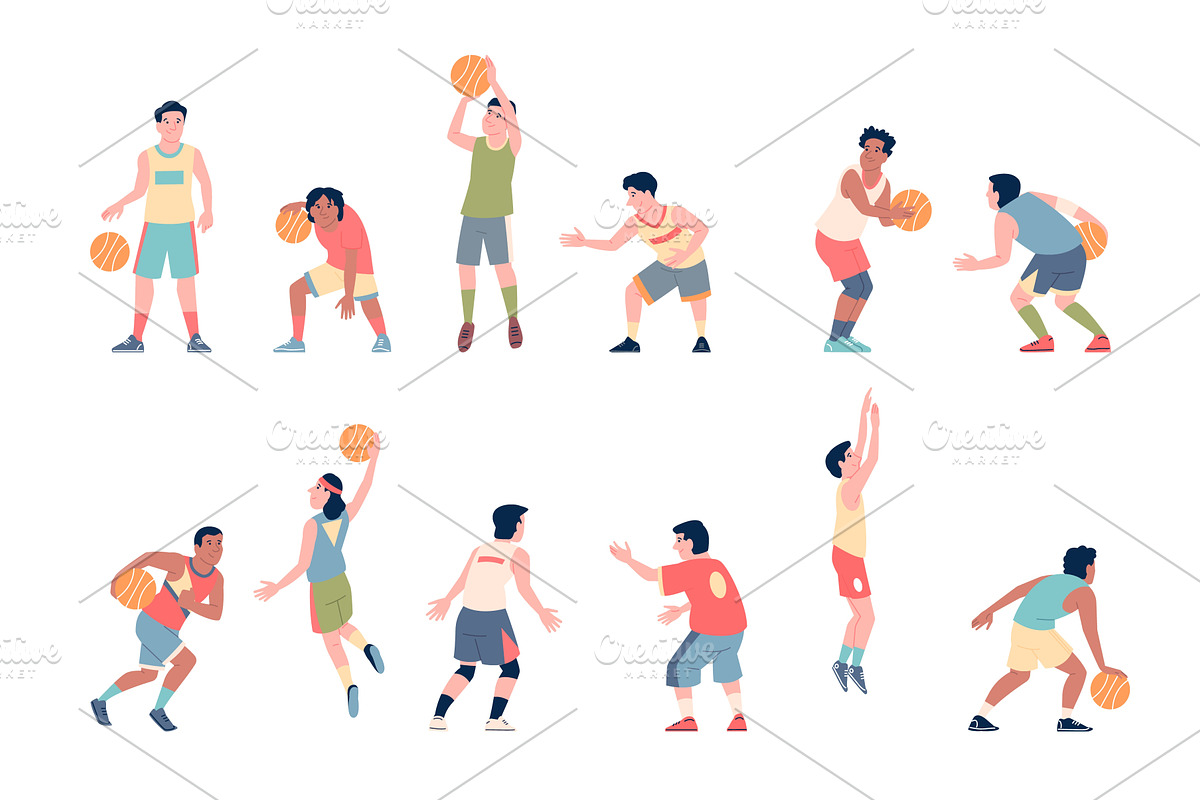 Men basketball characters, a Sport Illustration by LadadikArt