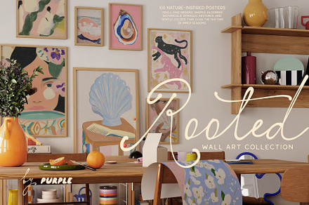 ROOTED: 100 Nature-Inspired Posters, a Background Graphic by Purple