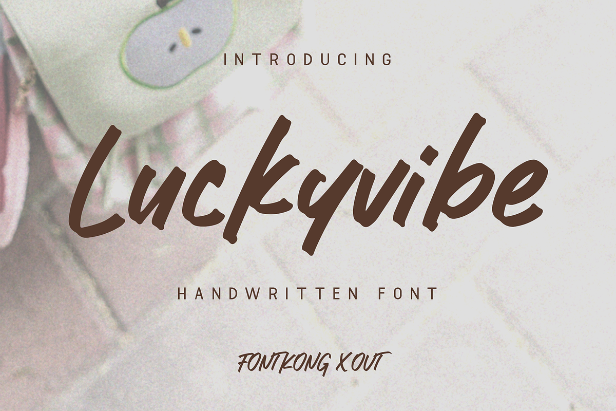 Luckyvibe - A Handwritten Font, a Handwritten Font by overlaytemplates (Photo 1 of 5)