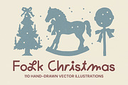 Folk Christmas: 110 Graphics, a Seasonal Illustration by Veyla (Thumbnail 1 of 15)