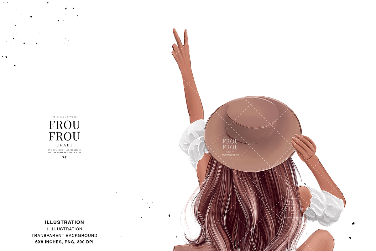 Travel Girl Fashion Illustration, an Illustration by Frou Fou Craft (Photo 1 of 2)
