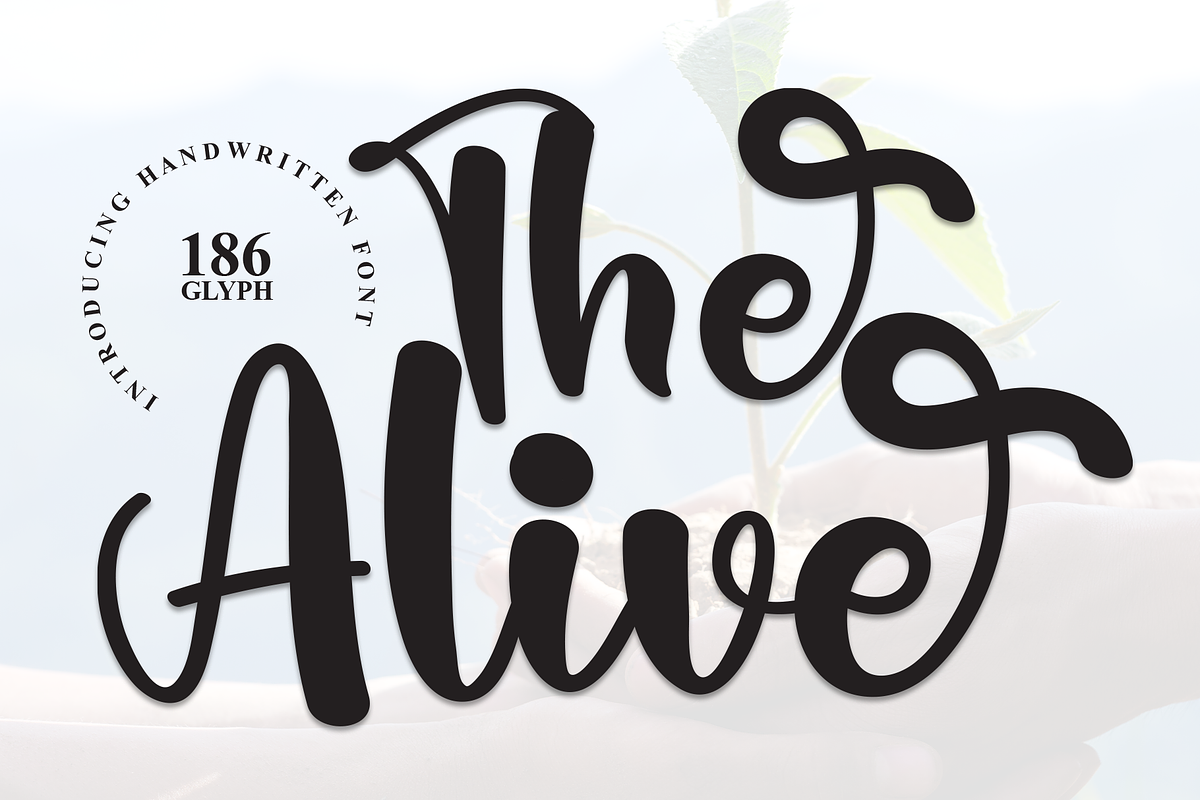 The Alive | Script Font, a Handwritten Font by Scratchones (Photo 1 of 9)
