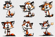 Whimsical Quirky Fox Clipart, a Seasonal Illustration by Rose Art (Thumbnail 4 of 7)