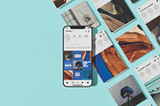 Phone with Screen Post Layout Mockup, an Advertising Mockup by skybluecreative (Thumbnail 2 of 3)