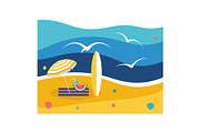 Summer Beach Elements Vector, an Object Graphic by jahid234 (Thumbnail 4 of 13)