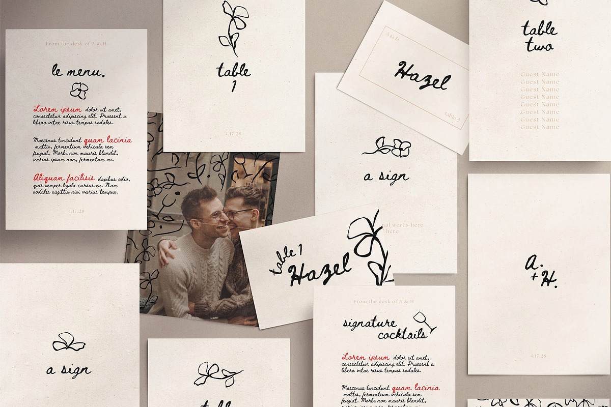 Wedding template bundle XL - Atticus, a Stationery Template by SydneyResnik (Photo 3 of 10)