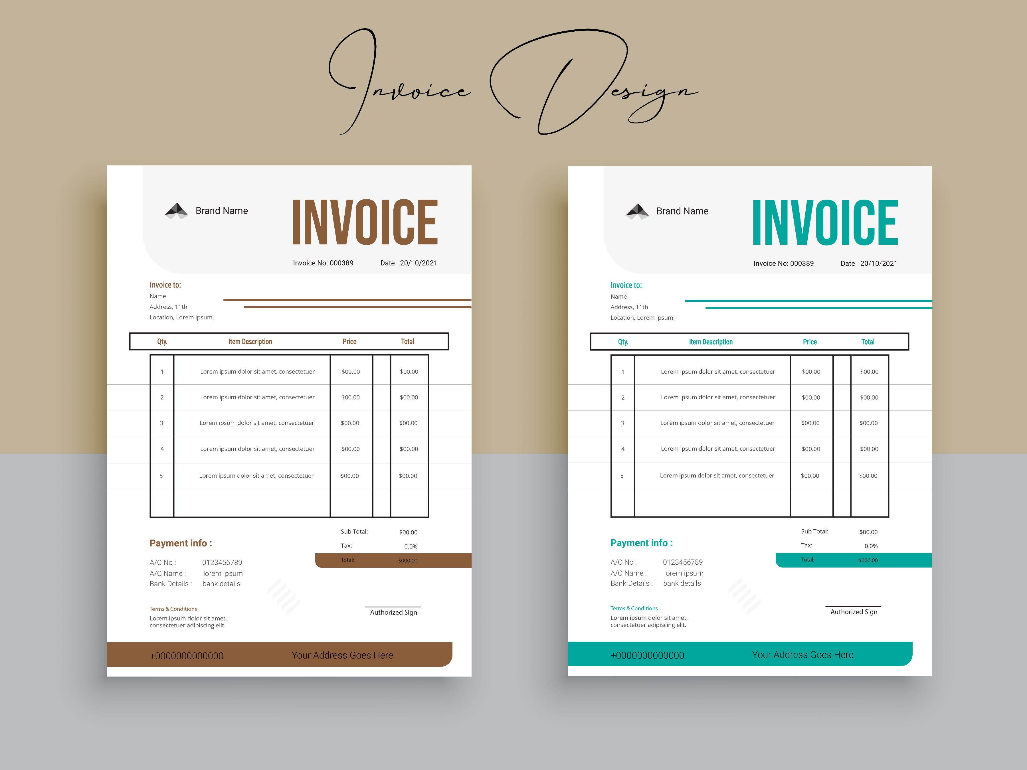 Professional Business Invoice Design, a Stationery Template by hkmonir