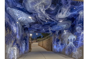 In a futuristic nightscape, an urban, an Abstract Photo by ZinetroN