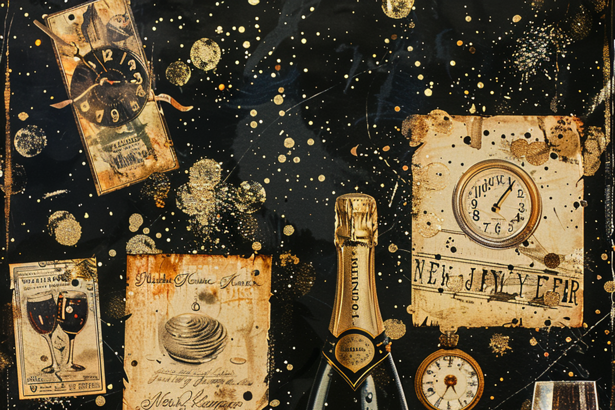 New Year’s Champagne Memories, a Background Graphic by Printable Treasure (Photo 3 of 4)