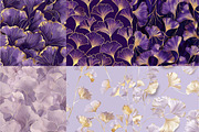 Purple and Gold Ginkgo Digital Paper, a Texture Illustration by DreamPrint404 (Thumbnail 3 of 5)