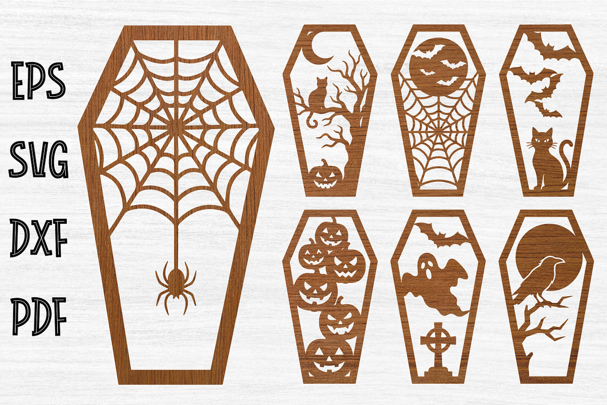 Halloween Coffins SVG,Halloween, an Object Graphic by Libby Wishes (Photo 1 of 3)