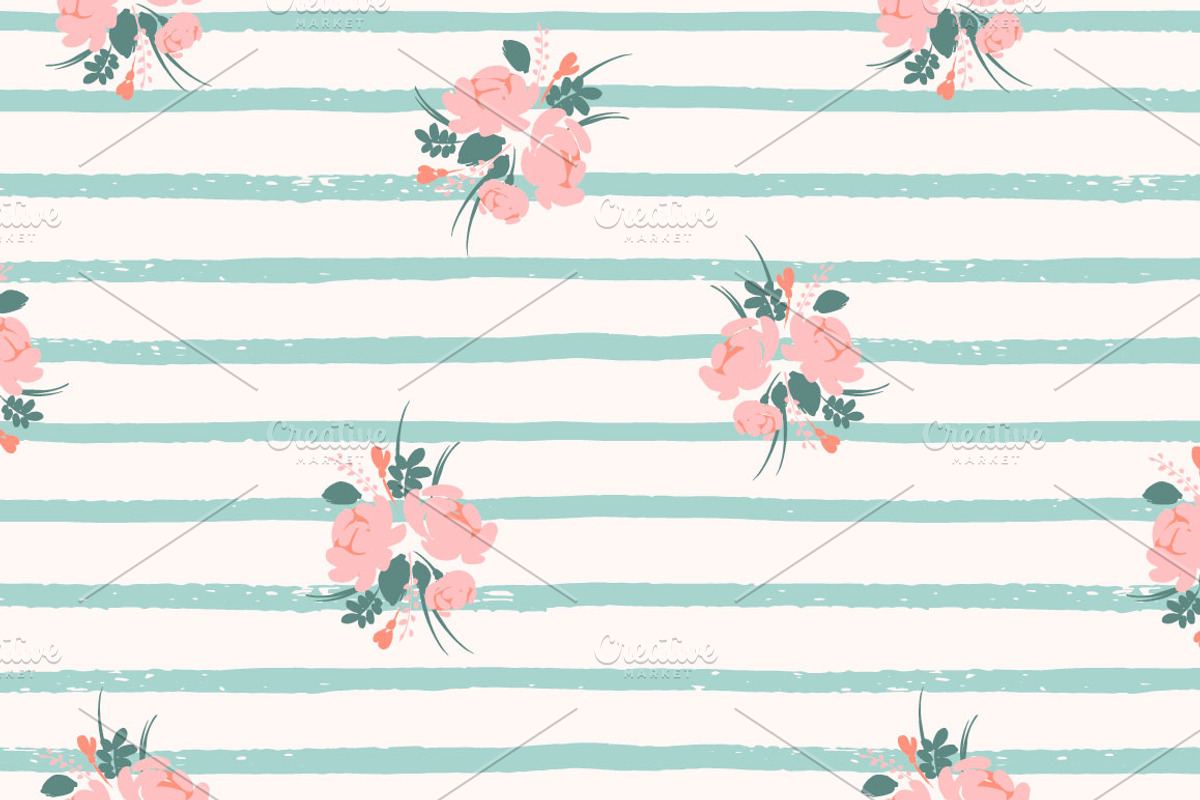 Cute flowers. 10 seamless patterns., a Pattern Graphic by Nadia Grapes