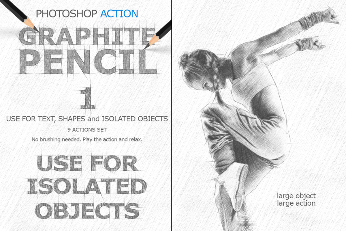 Graphite Pencil 01 Photoshop Actions, an Action Add-On by GrafxFun (Photo 2 of 4)