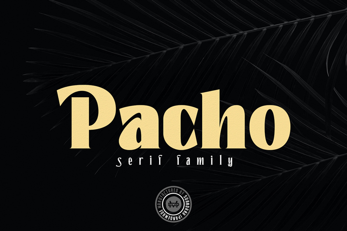 Pacho - Serif Family, a Serif Font by madeDeduk (Photo 1 of 15)