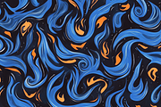 Blue Flame Leather | Fiery Blue, a Pattern Graphic by Printable Treasure (Thumbnail 6 of 7)