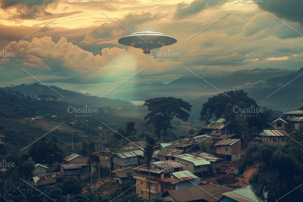 97 UFO objects flying in the sky, a Transportation Photo by Handmadefont (Photo 11 of 101)
