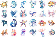 Fantasy Cute Sea Creature Animals Pn, an Illustration by Sublimation Artist (Thumbnail 2 of 6)