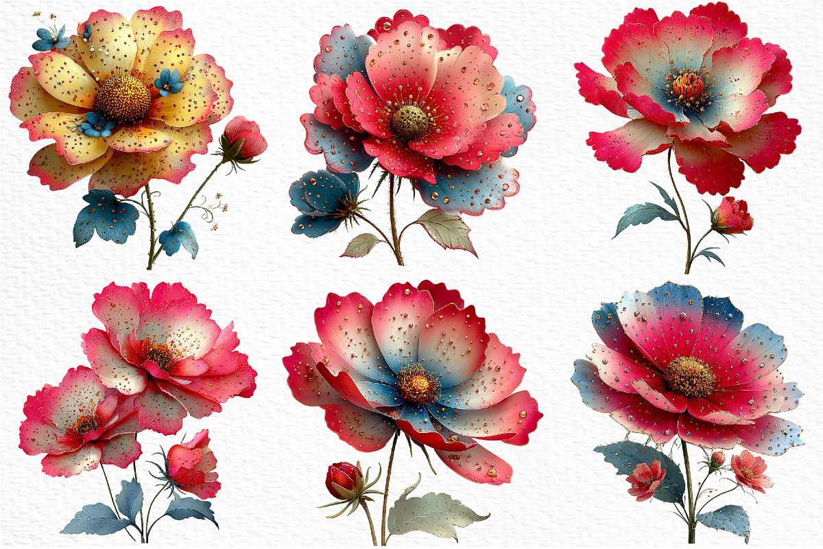 Spring Cosmos Flower Clipart Png, an Illustration by Craft Nest (Photo 3 of 11)