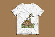 tree stump and ax in nature, a Person Illustration by gunaonedesign (Thumbnail 3 of 4)