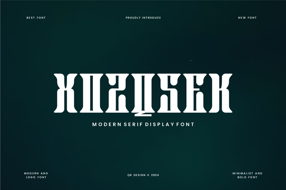 Xozqsek - Tall & Serif Font, a Serif Font by QR Design Studio (Photo 1 of 6)